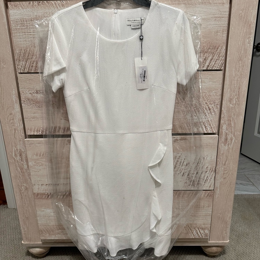 White mini dress